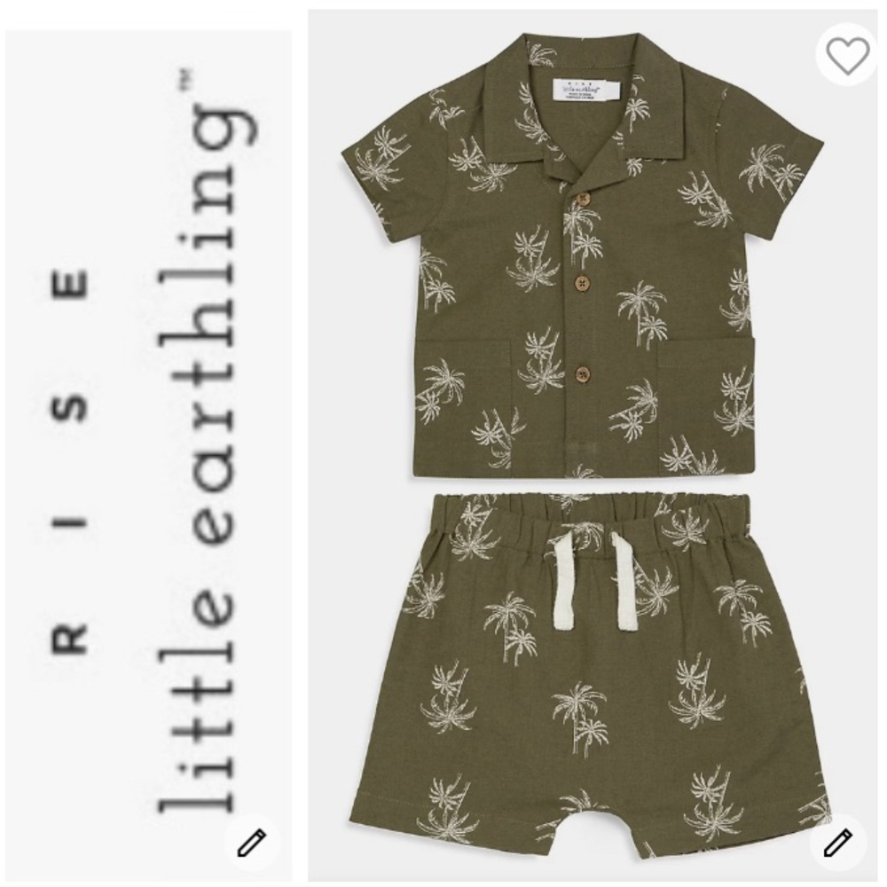 NWT Rise Little Earthling Palm Set